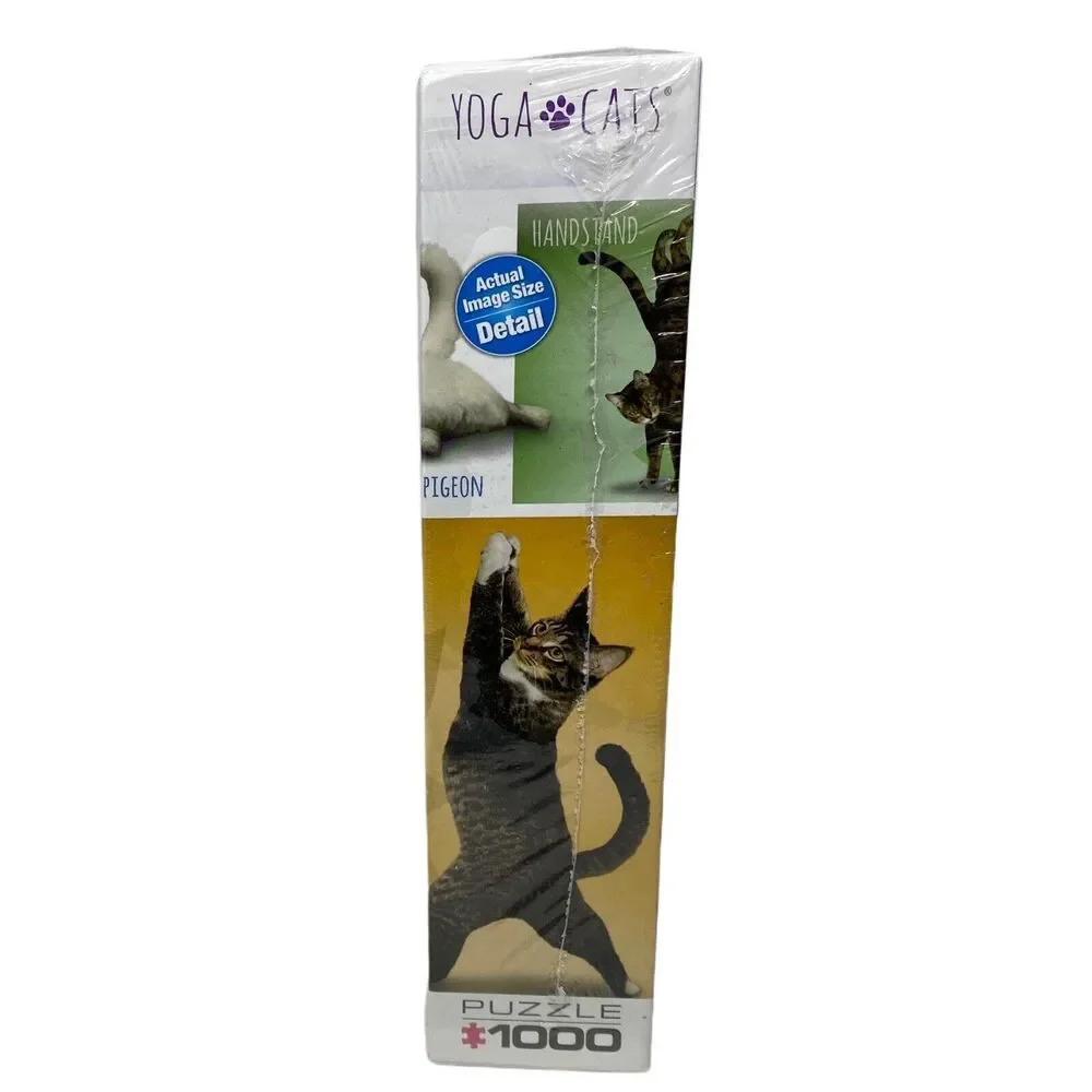 Yoga Cat‎ Puzzle Eurographics 1000 Pc Jigsaw Sealed Warrior Pose White Elephant